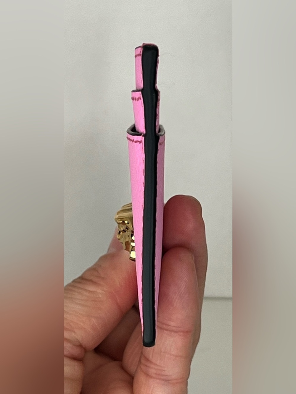 Versace Hot Pink Leather Medusa Card Case - Picture 6 of 8